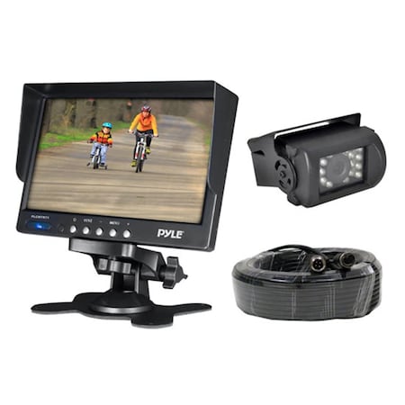 Pyle Pyle PLCMTR71 Weatherproof Rearview Backup Camera System Kit with 7 in. LCD Color Monitor PLCMTR71